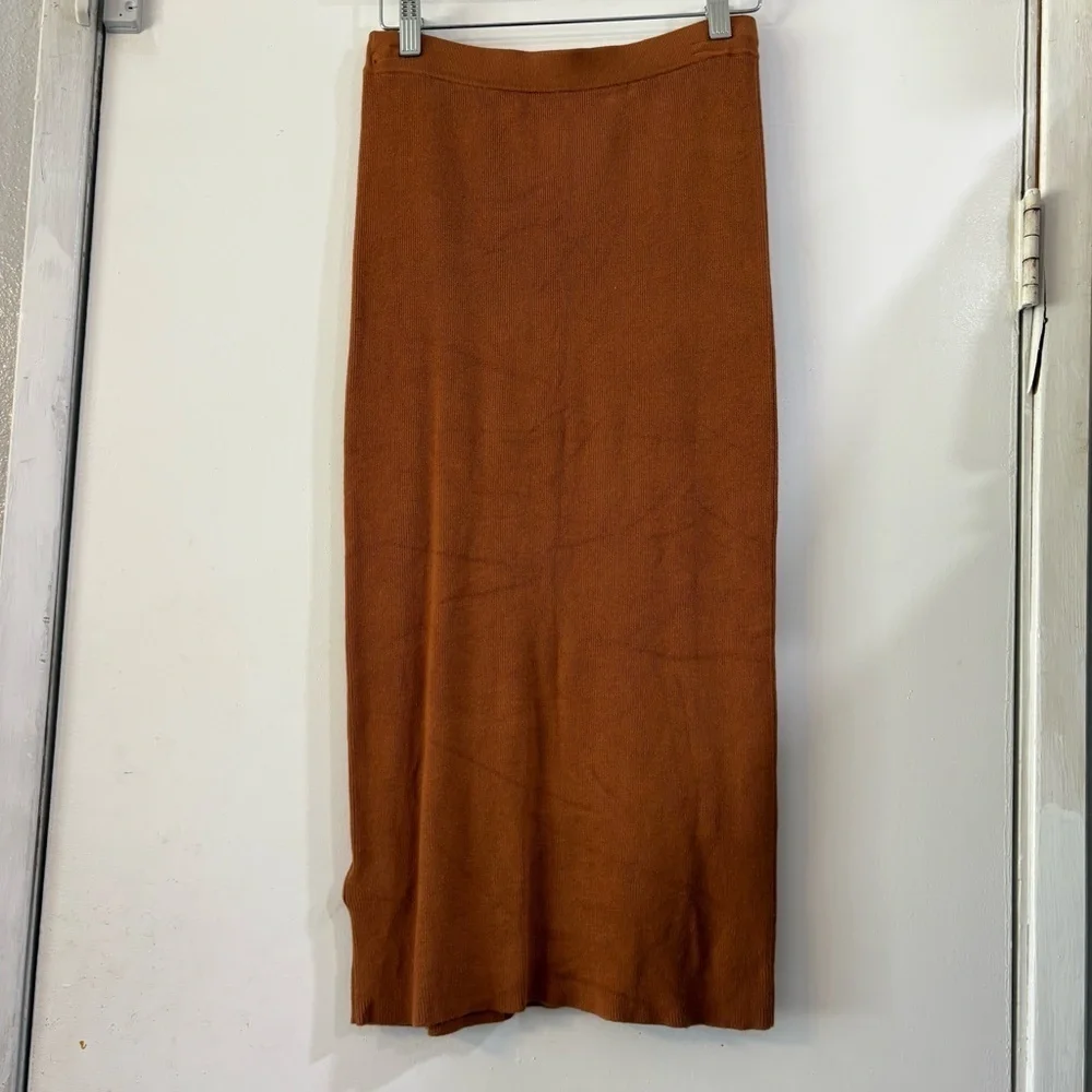 J. Crew Midi Tube Sweater Skirt Burnished Pecan XS NWT Knit Stretch Pencil